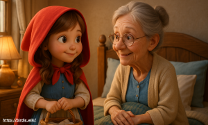 قصة ذات الرداء الأحمر Little Red Riding Hood والذئب الشرير – نسخة مشوّقة ومبسطة للأطفال